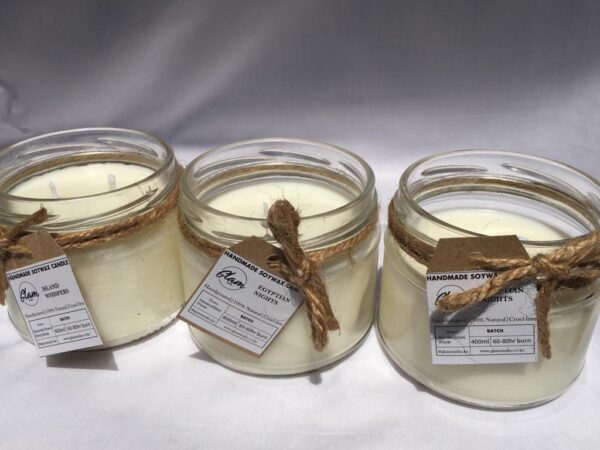 Vintage Candle jars with Rustic Elegancy.