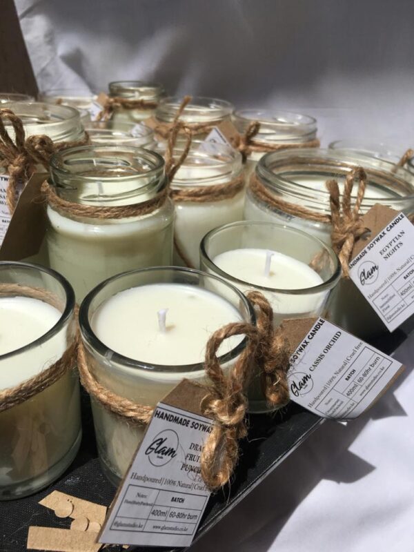 Vintage Candle jars with Rustic Elegancy.