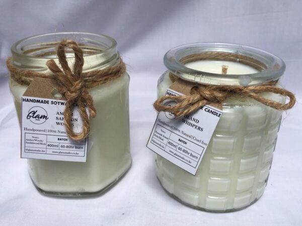 Vintage Candle jars with Rustic Elegancy.